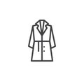 Fashionable coat line icon