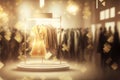 Fashionable concept with mannequin in the shop. Fashion store display. Generative AI. Royalty Free Stock Photo