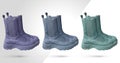 Fashionable contrast-sole ankle boots. Ankle Leather Women`s Boots. Casual Female shoes. Composition of clothes. Fun party