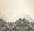 Fashionable decorative vintage valentine's day invitation background design