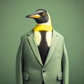 Fashionable elegant designer fashion penguin