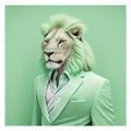 Fashionable elegant lion designer fashion