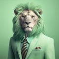 Fashionable elegant lion designer fashion