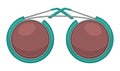 Circled sunglasses, unisex trendy accessories for summer vector Royalty Free Stock Photo
