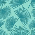 A seamless pattern illustration of palm fronds within a square