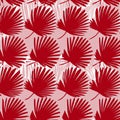 A seamless pattern illustration of palm fronds within a square