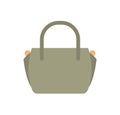 Fashionable Female Leather Handbag of Grey Color