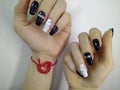 fashionable female manicure