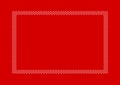 Fashionable frame red color flat lay style and rectangle for copy space, empty frame red for banner design, template of red frame