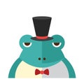 Fashionable frog. Vector illustration decorative design Royalty Free Stock Photo