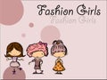 Fashionable girls,vector