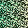 Fashionable golden and mint color seamless background with leopard print. Fashion design for textile, wallpaper, bag, poster, scra