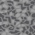 Fashionable gray urban camouflage with geometric elements. Stylish camo fabric for printing. Vector Royalty Free Stock Photo