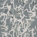 Fashionable greay camouflage pattern. Millatry print. Camo texture, seamless vector wallpaper.