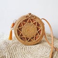 Fashionable handmade natural organic bag. Trendy eco bag