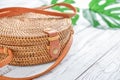 Fashionable handmade natural organic rattan bag