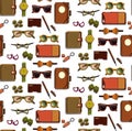 Fashionable Hipster Accessories Seamless Pattern