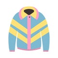 Fashionable jacket in the style of the 80s-90s. Retro pastel colors sport jacket