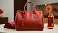 Fashionable leather purse adds elegance to women summer wardrobe generated by AI