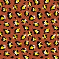 Fashionable Leopard Seamless Pattern. Stylized Spotted Leopard Skin Background for Fashion, Print, Wallpaper, Fabric Royalty Free Stock Photo