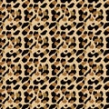 Fashionable Leopard Seamless Pattern. Stylized Spotted Leopard Skin Background for Fashion, Print, Wallpaper, Fabric Royalty Free Stock Photo