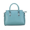 Fashionable light aquamarine classic women`s handbag