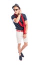 Fashionable male model wearing casual summer clothes Royalty Free Stock Photo