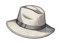 Fashionable men headwear fedora icon