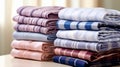 Fashionable mens dress shirts stacked Royalty Free Stock Photo