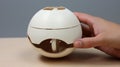 Crisp And Clean 3d Printed Egg In The Style Of Hasui Kawase