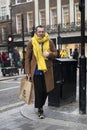 Fashionable people on the street . Street style