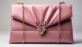 Fashionable pink leather bag with gold buckle, elegant and glamorous generated by AI Royalty Free Stock Photo