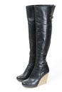 fashionable platform black boots