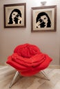 Fashionable red armchair Royalty Free Stock Photo