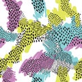 Fashionable seamless animal pattern background.