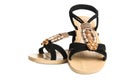 Fashionable suede black summer sandals