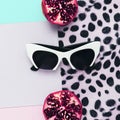 Fashionable sunglasses. Be glamorous summer lady Royalty Free Stock Photo