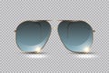 Fashionable sunglasses for relaxing on the beach in summer, isolated on transparent background, layout element for design. Vector