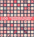 Fashionable vintage vector seamless patterns Royalty Free Stock Photo