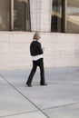 Fashionable woman walking in New York