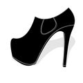 Fashionable womanish shoes isolated on white Royalty Free Stock Photo