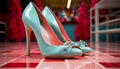 Fashionable women high heels exude elegance and glamour indoors generated by AI