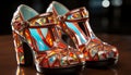 Fashionable women high heels in various colors for sale generated by AI