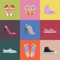 Fashionable Shoes Collection Advertising Poster Royalty Free Stock Photo
