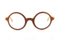 Fashionable Wooden Eyewear Clear Clean White Background