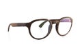 Fashionable Wooden Eyewear Clear Clean White Background