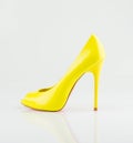 Fashionable yellow women shoe