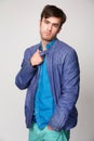 Fashionable young man with colorful clothing Royalty Free Stock Photo