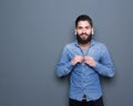 Fashionable young man with piercings Royalty Free Stock Photo