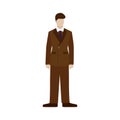 Fashioned retro gentleman. English dandy. British style. Flat isolated Royalty Free Stock Photo